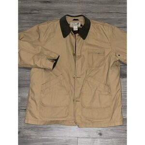 L.L. Bean VTG Original Field Coat W/ Removable Liner Men's SZ XXL Beige # 187063